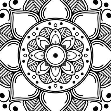 Etnik Mandala Süslemesi. Arapça, Pakistan, Fas, Türkçe, Hindistan, İspanya motifleri