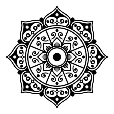 Renklendirme sayfası için soyut Mandala