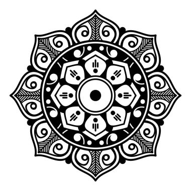 Renklendirme sayfası için soyut Mandala