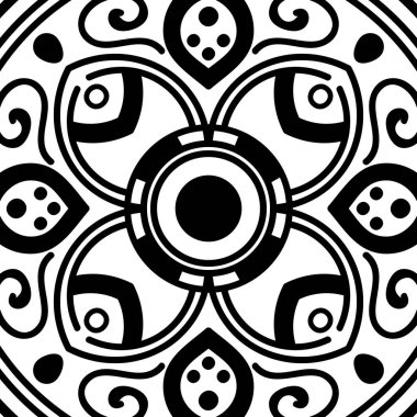 Etnik Mandala Süslemesi. Arapça, Pakistan, Fas, Türkçe, Hindistan, İspanya motifleri