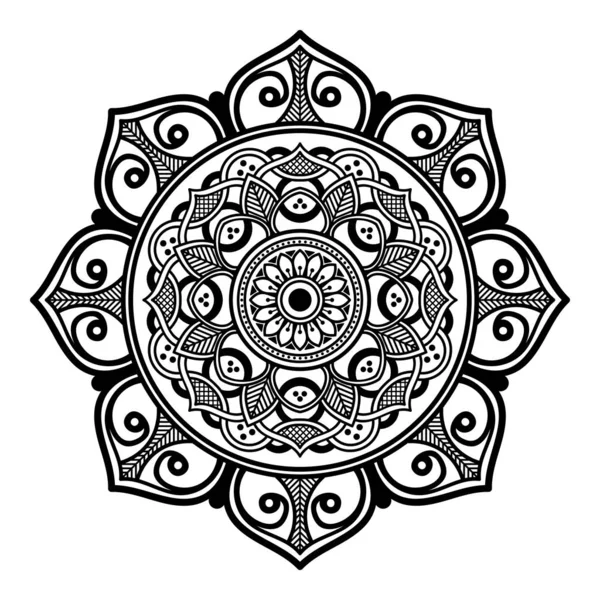 Mandala Dekoratif Yuvarlak Süs Tebrik Kartı Telefon Kılıfı Izi Için — Stok fotoğraf