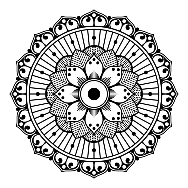Streszczenie Mandala Dla Kolorowanki — Zdjęcie stockowe