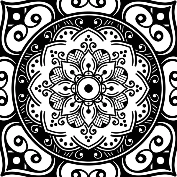 Ethnic Mandala Ornament Arabic Pakistan Moroccan Turkish Indian Spain Motifs — Stock Photo, Image