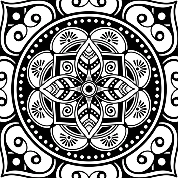 Ethnic Mandala Ornament Arabic Pakistan Moroccan Turkish Indian Spain Motifs — Stock Photo, Image