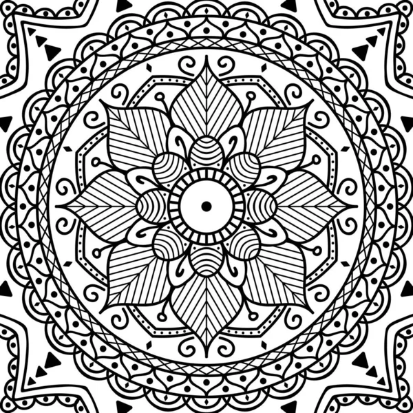 Mandala Dekoratív Dísz Használható Üdvözlőkártyához Telefonos Nyomtatáshoz Stb Kézzel Rajzolt — Stock Fotó