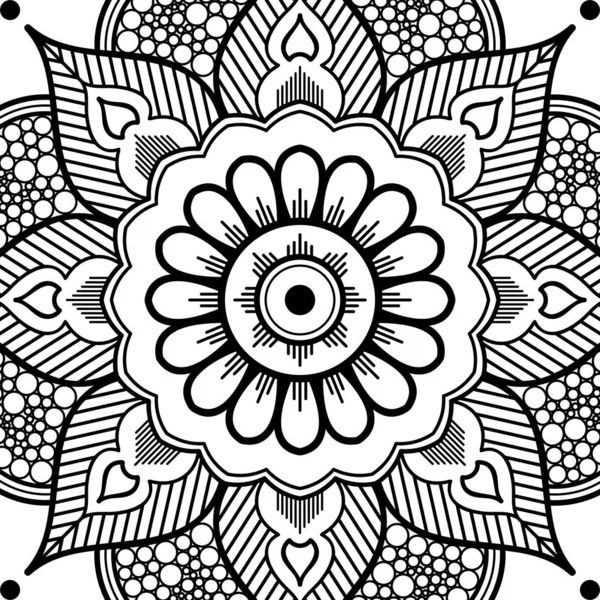 Ornamento Decorativo Mandala Può Essere Utilizzato Biglietto Auguri Stampa Della — Foto Stock