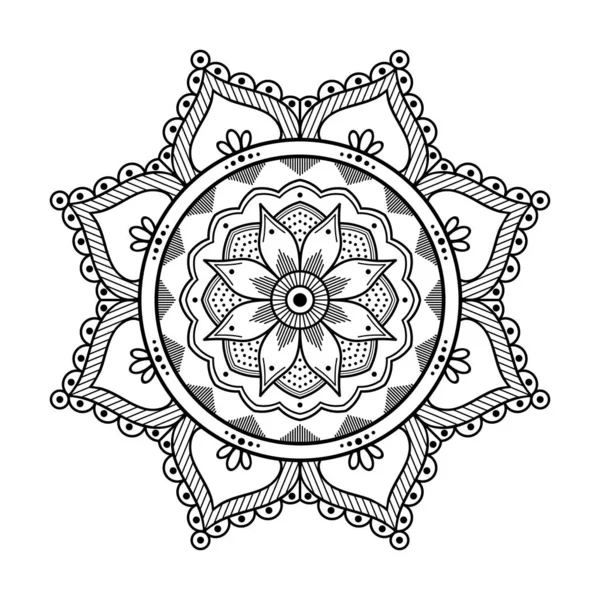 Mandala Ornamento Redondo Decorativo Puede Utilizar Para Tarjeta Felicitación Impresión — Vector de stock