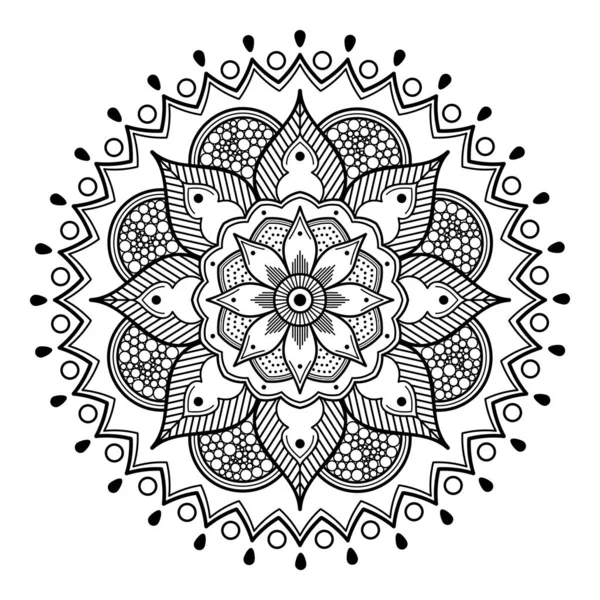 Mandala Ornamento Redondo Decorativo Puede Utilizar Para Tarjeta Felicitación Impresión — Vector de stock