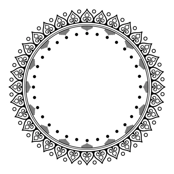 Mandala Decoratieve Ronde Ornament Kan Worden Gebruikt Voor Wenskaart Telefoon — Stockvector