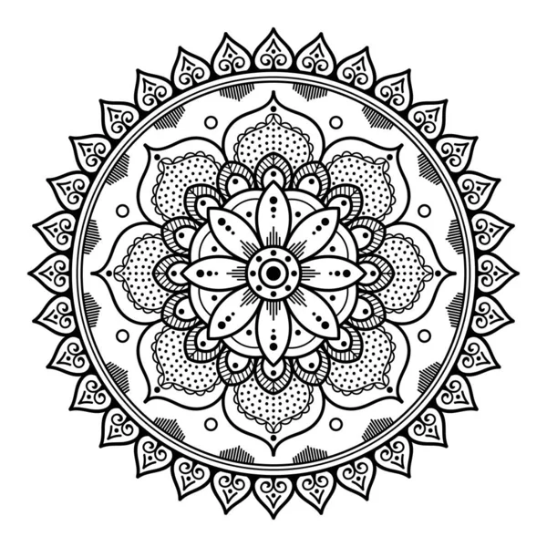 Mandala Ornamento Redondo Decorativo Puede Utilizar Para Tarjeta Felicitación Impresión — Archivo Imágenes Vectoriales