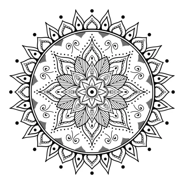 Mandala Ornamento Redondo Decorativo Puede Utilizar Para Tarjeta Felicitación Impresión — Vector de stock