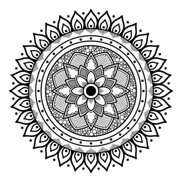 Mandala Dekoratives Rundes Ornament Kann Für Grußkarten Den Druck Von — Stockvektor