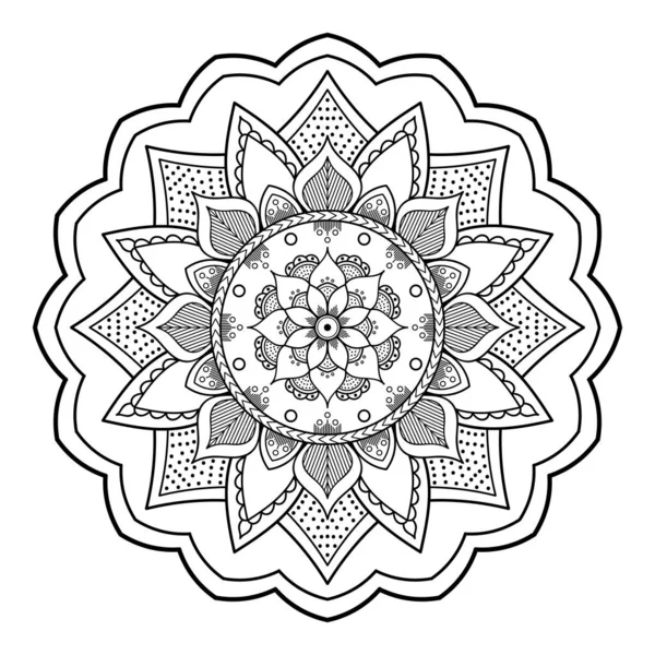 Mandala Ornamento Redondo Decorativo Puede Utilizar Para Tarjeta Felicitación Impresión — Vector de stock