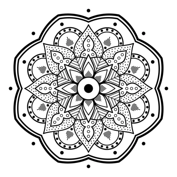 Mandala Ornamento Redondo Decorativo Puede Utilizar Para Tarjeta Felicitación Impresión — Vector de stock