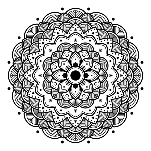 Mandala Ozdobny Okrągły Ornament Może Być Używany Karty Okolicznościowe Drukowanie — Wektor stockowy