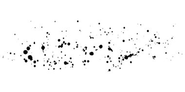 Siyah boya damlaları sıçrar.