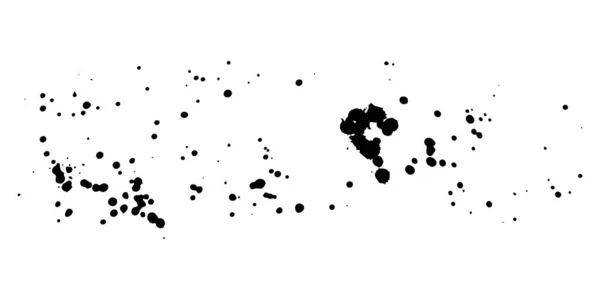 Black Paint Drops Splatter — Stock Photo, Image