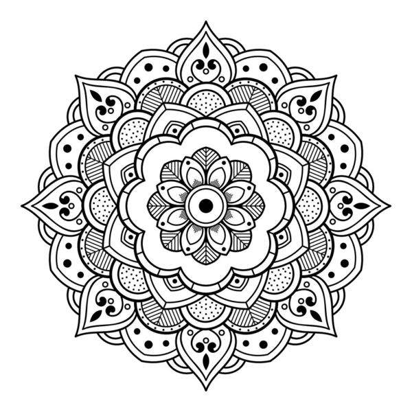 Mandala Ornamento Redondo Decorativo Puede Utilizar Para Tarjeta Felicitación Impresión — Vector de stock