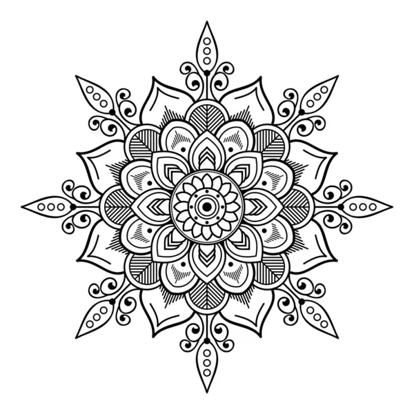 Mandala Ornamento Redondo Decorativo Puede Utilizar Para Tarjeta Felicitación Impresión — Vector de stock