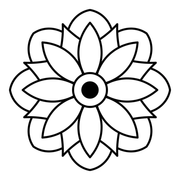 Mandala Ornamento Redondo Decorativo Puede Utilizar Para Tarjeta Felicitación Impresión — Vector de stock