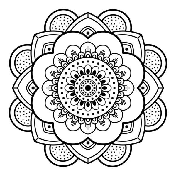 Mandala Ornamento Redondo Decorativo Puede Utilizar Para Tarjeta Felicitación Impresión — Vector de stock