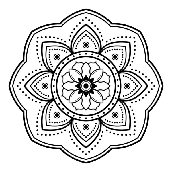 Patrón Circular Forma Mandala Para Colorear Libro Tarjeta Felicitación Impresión — Vector de stock