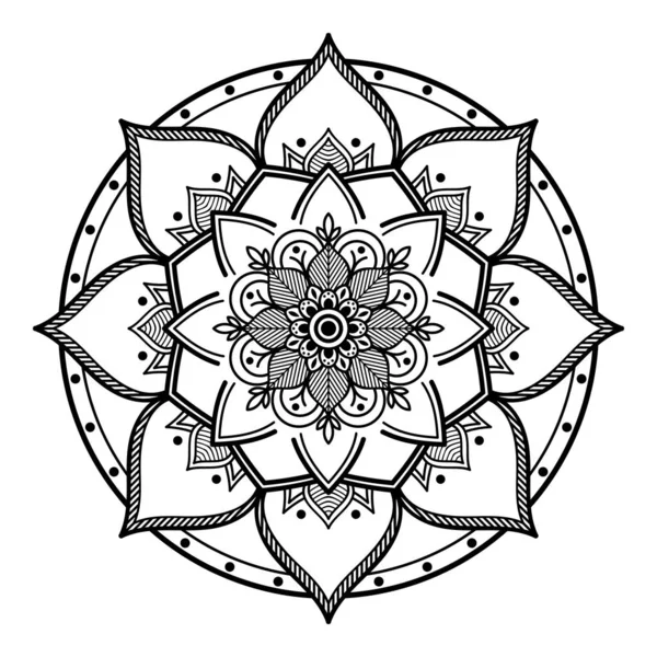 Patrón Circular Forma Mandala Para Colorear Libro Tarjeta Felicitación Impresión — Vector de stock