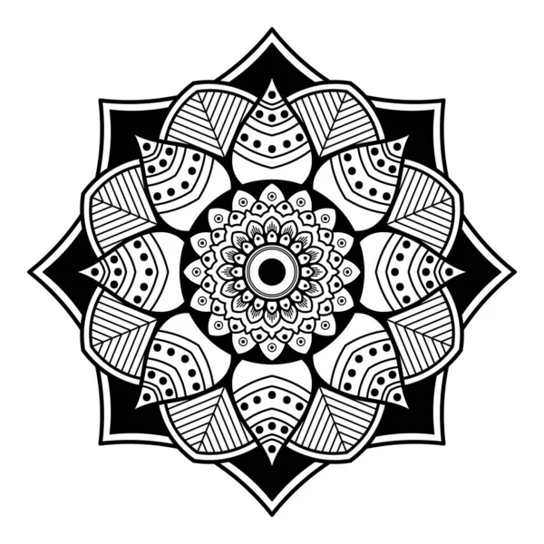 Patrón Circular Forma Mandala Para Colorear Libro Tarjeta Felicitación Impresión — Archivo Imágenes Vectoriales