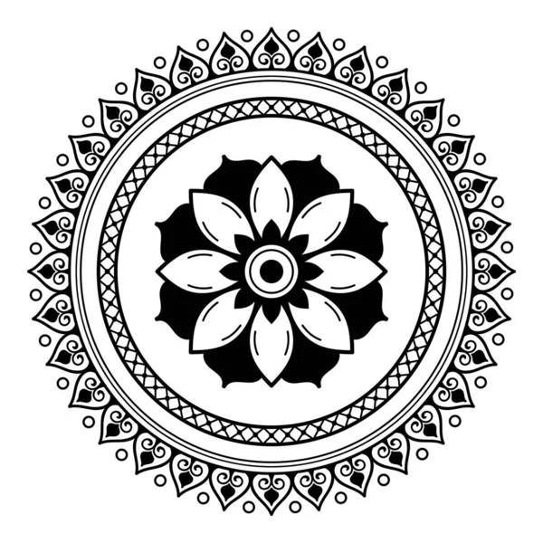 Mandala decorative round ornament. Can be used for greeting card, phone case print, etc. Hand drawn background, vector isolated on white. EPS 10