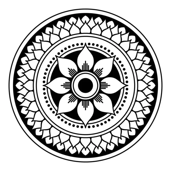 Mandala Decorativ Rotund Ornament Poate Folosit Pentru Felicitări Imprimare Caz — Vector de stoc