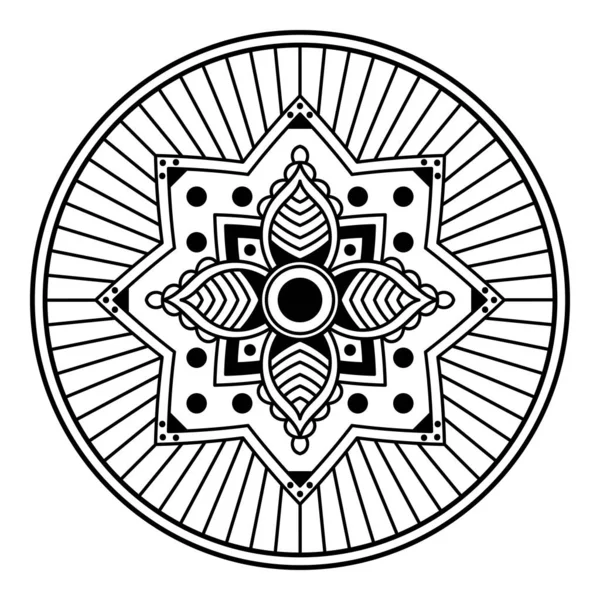 Mandala Ornamento Redondo Decorativo Puede Utilizar Para Tarjeta Felicitación Impresión — Archivo Imágenes Vectoriales