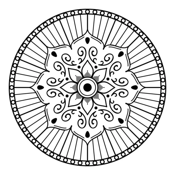 Mandala Dekorativní Kruhový Ornament Lze Použít Pro Blahopřání Tisk Pouzdra — Stockový vektor
