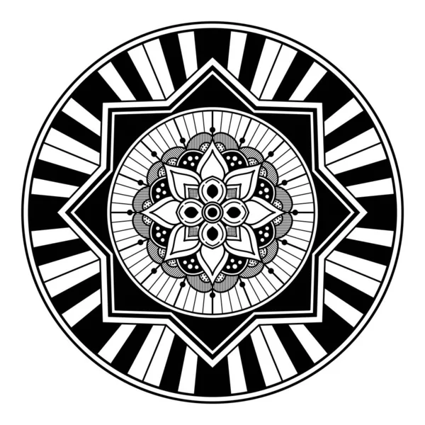 Mandala Dekorativní Kruhový Ornament Lze Použít Pro Blahopřání Tisk Pouzdra — Stockový vektor