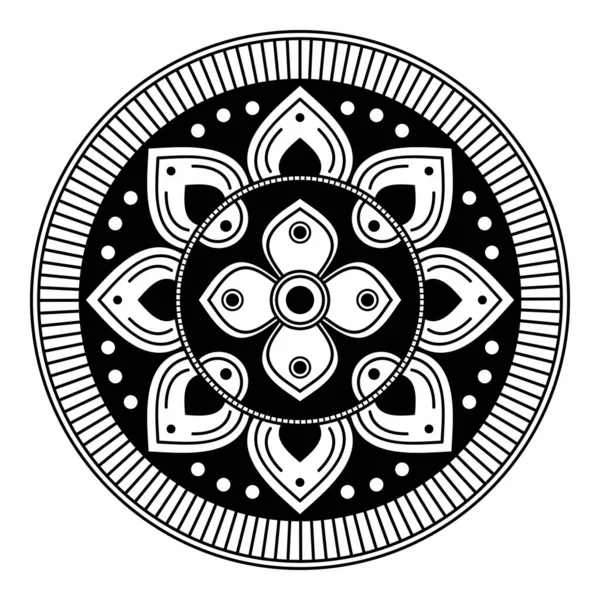 Mandala Decorativ Rotund Ornament Poate Folosit Pentru Felicitări Imprimare Caz — Vector de stoc