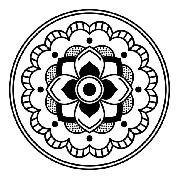 Mandala Decoratieve Ronde Ornament Kan Gebruikt Worden Voor Wenskaarten Telefoonhoesjes — Stockvector