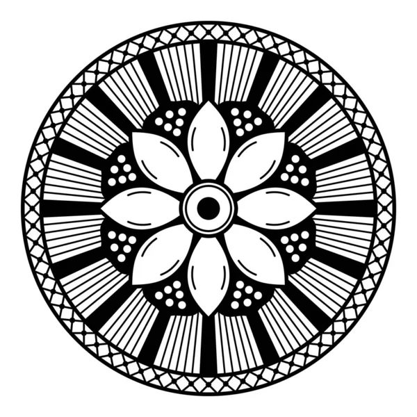 Mandala Ozdobne Okrągłe Ozdoby Może Być Używany Kartek Okolicznościowych Wydruku — Wektor stockowy