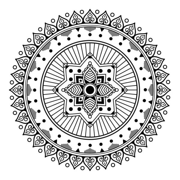 Mandala Ornamento Redondo Decorativo Puede Utilizar Para Tarjeta Felicitación Impresión — Archivo Imágenes Vectoriales