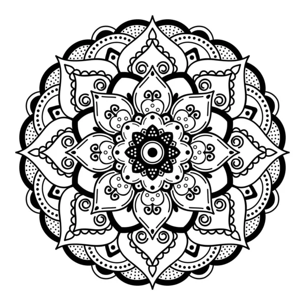 Mandala Ornamento Redondo Decorativo Puede Utilizar Para Tarjeta Felicitación Impresión — Vector de stock