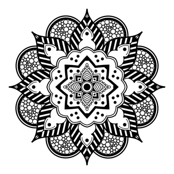 Mandala Διακοσμητικό Στρογγυλό Στολίδι Μπορεί Χρησιμοποιηθεί Για Ευχετήρια Κάρτα Εκτύπωση — Διανυσματικό Αρχείο