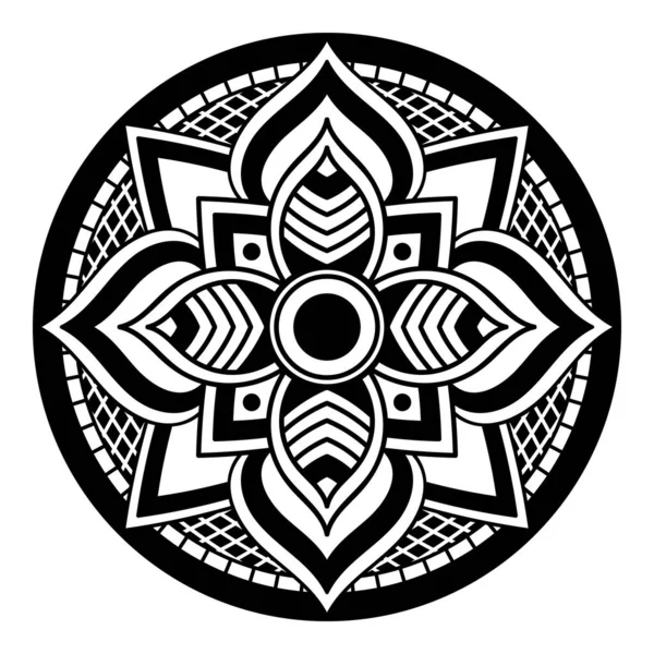 Mandala Decoratieve Ronde Ornament Kan Gebruikt Worden Voor Wenskaarten Telefoonhoesjes — Stockvector