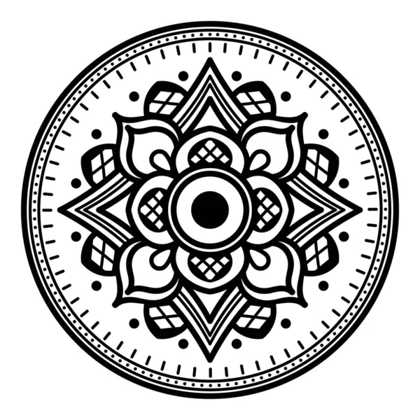 Ornamento Etnico Mandala Motivi Arabi Pakistani Marocchini Turchi Indiani — Vettoriale Stock