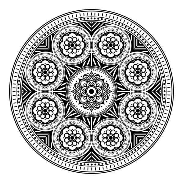 Adorno Mandala Étnico Árabe Pakistán Marruecos Turquía India España — Archivo Imágenes Vectoriales