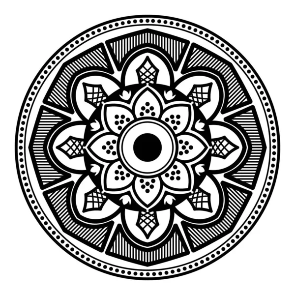 Ethnic Mandala Ornament Arabic Pakistan Moroccan Turkish Indian Spain Motifs — Stock Vector