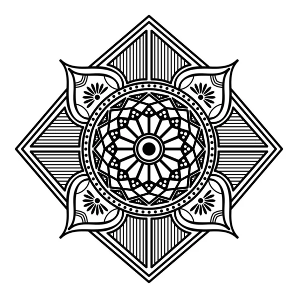 Ornamento Mandala Étnica Árabe Paquistão Marroquino Turco Indiano Espanha Motivos —  Vetores de Stock