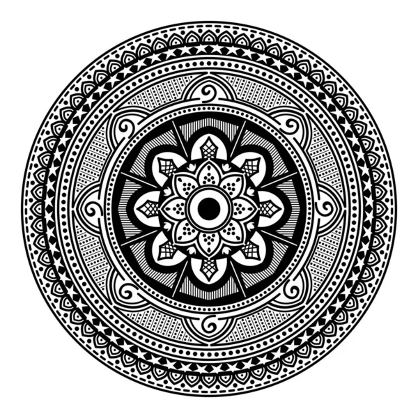 Ethnische Mandala Ornamente Arabische Pakistanische Marokkanische Türkische Indische Spanische Motive — Stockvektor