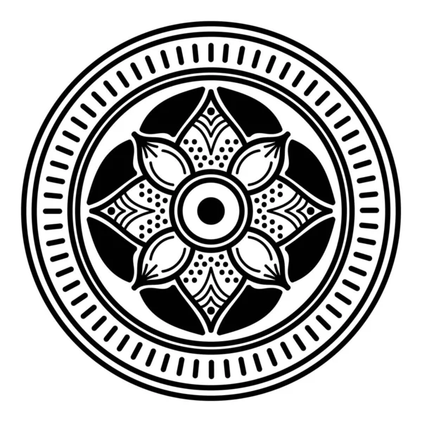 Ornamentul Etnic Mandala Arabă Pakistan Maroc Turc Indian Spania Motive — Vector de stoc