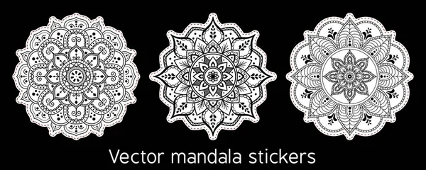 Ethnische Mandala Ornamente Arabische Pakistanische Marokkanische Türkische Indische Spanische Motive — Stockvektor