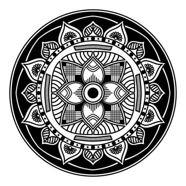 Etnik Mandala Süslemesi. Arapça, Pakistan, Fas, Türkçe, Hindistan, İspanya motifleri