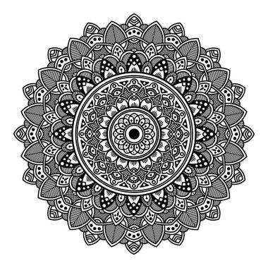 Etnik Mandala Süslemesi. Arapça, Pakistan, Fas, Türkçe, Hindistan, İspanya motifleri