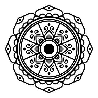 Etnik Mandala Süslemesi. Arapça, Pakistan, Fas, Türkçe, Hindistan, İspanya motifleri